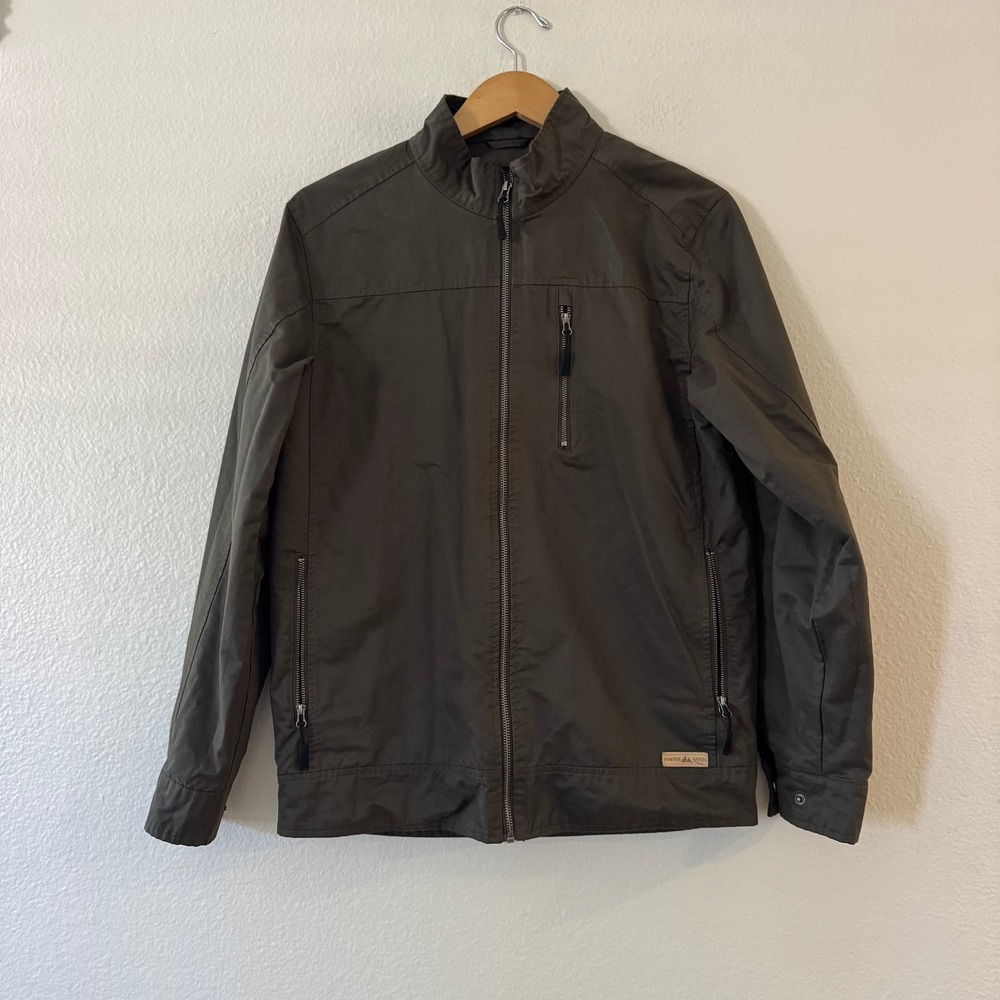 Powder River‎ Jacket Mens Full Zip Canvas Western Utility Small Olive Very Good